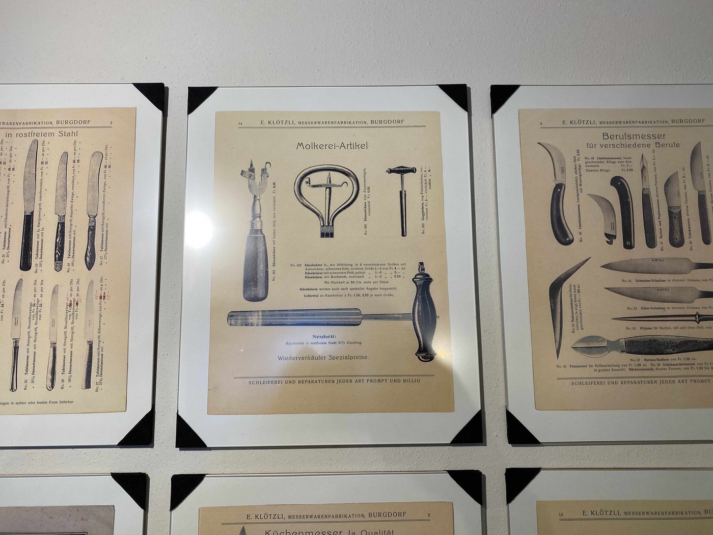 Nicht von allen Werkzeugen, die früher zum Sortiment der Messerschmiede Klötzli gehörten, ist der genaue Verwendungszweck heute noch klar. 