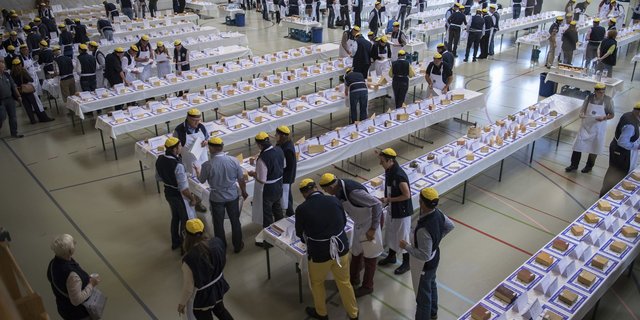 Viel Arbeit wartet auf die Jury an den Swiss Cheese Awards 2018: Mit mehr als 900 Anmeldungen wurde ein neuer Rekord von Käseproben erreicht. (Bild Fromarte/Marcel Bieri)