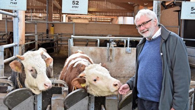 ETH-Forscher Michael Kreuzer mit Kühen