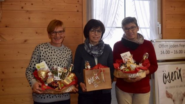 Theres Durrer, Sandra Manser und Rösi Räss (v. l.) sind die Erfinderinnen von Öserix. Das Bild stammt aus dem Jahr 2017. (Bilder Stefanie Giger)