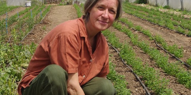 Ursula Hofmann betreut die Setzlingsanzucht (Foto: Alexandra von Ascheraden)