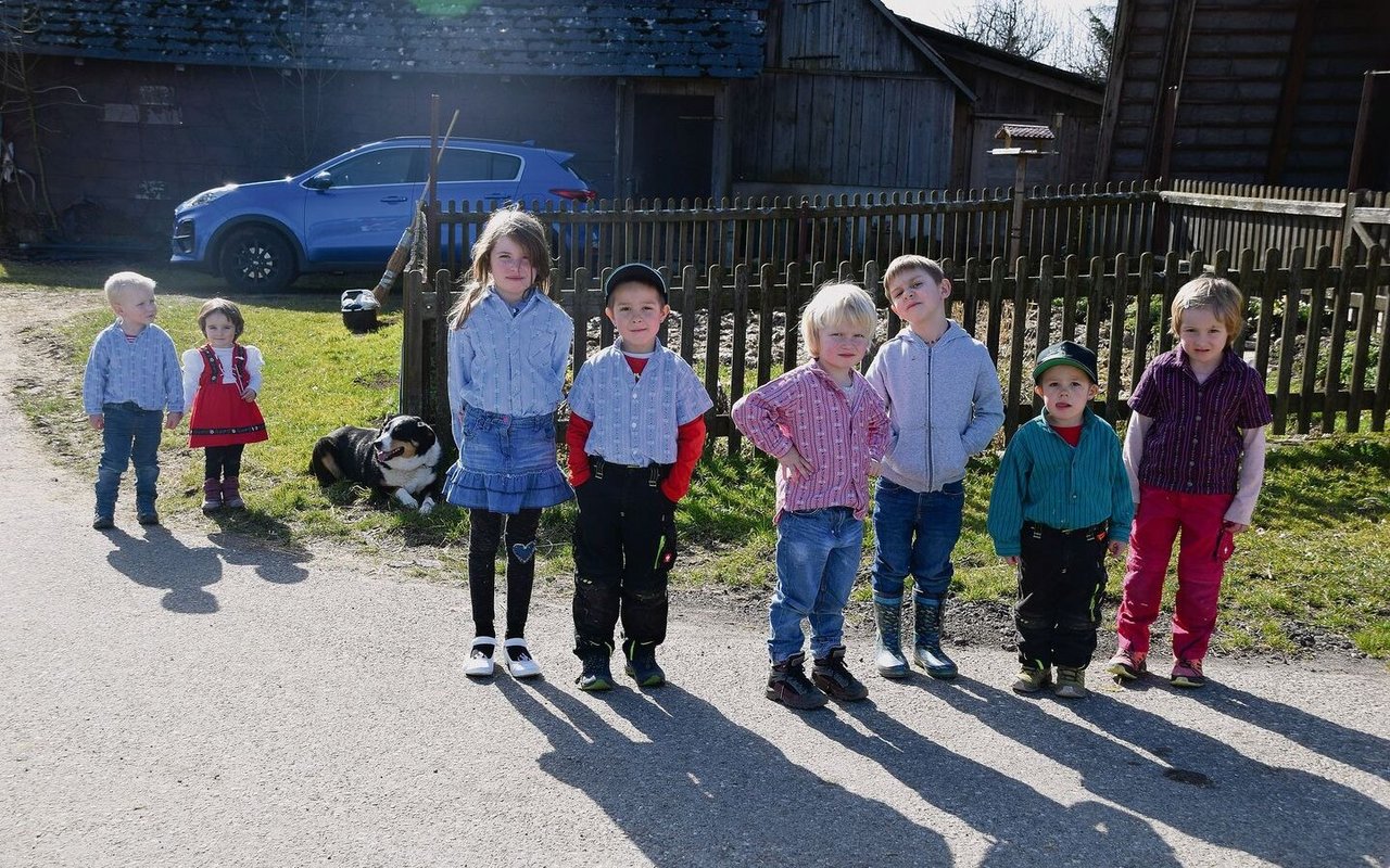 Auch die Grosskinder von der Familie Rentsch dürfen natürlich nicht fehlen.