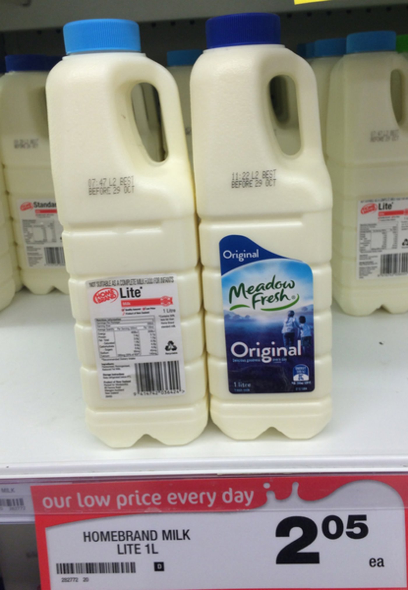 Der Preis für Konsummilch in Neuseeland ist nicht günstiger als in Europa, obwohl die Bauern nur halb so viel für ihre Milch erhalten. 