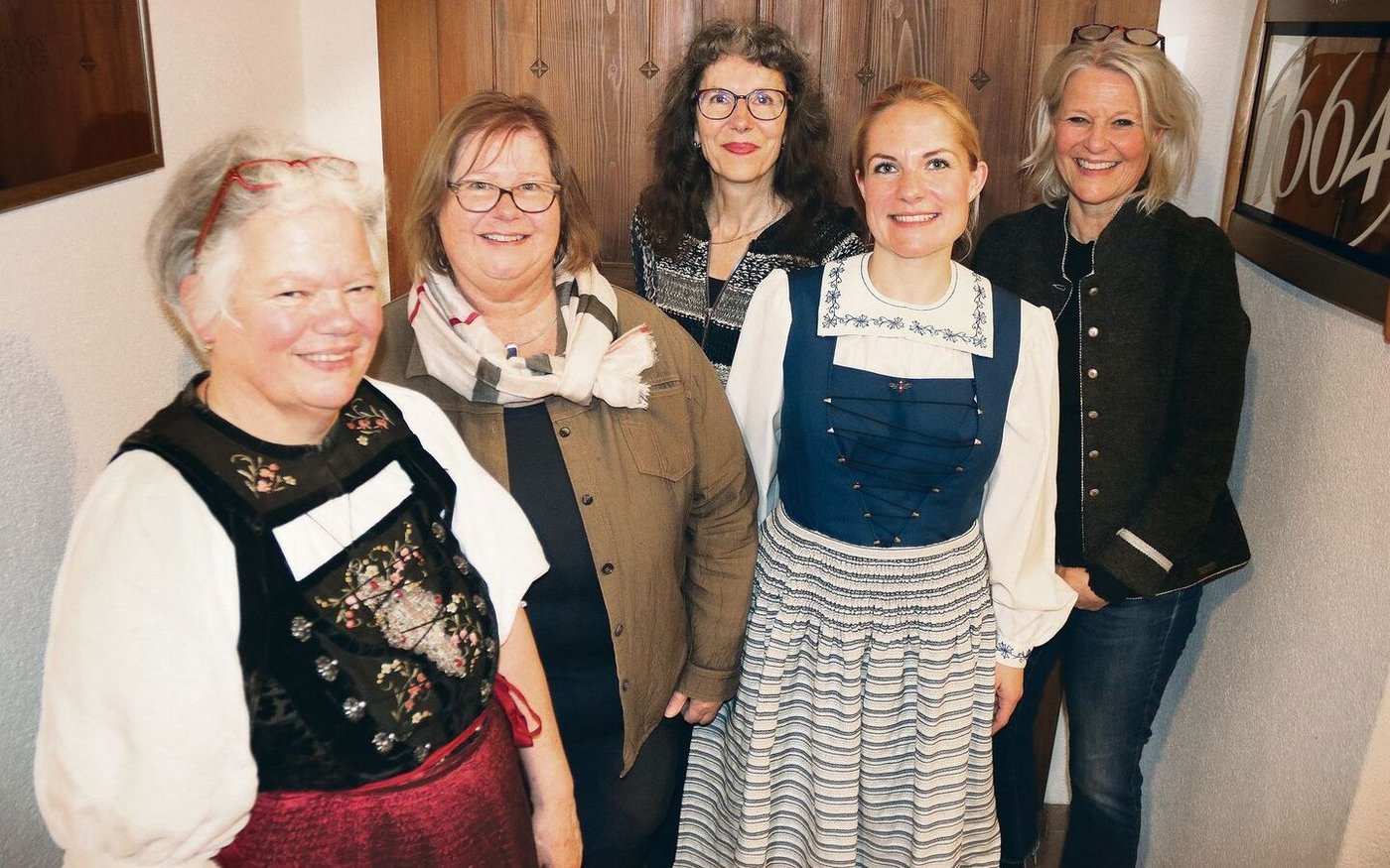 Präsidentin Ida Schaffter mit den neu gewählten Vorstandsmitgliedern Margreth Ruppli, Kassierin; Liselotte Beck-Meier (Schnupperjahr); Nadia Dörfliger, Ortsvertreterin Bättwil; Fränzi Vogel, Ortsvertreterin Mariastein (v. l. n. r.). 