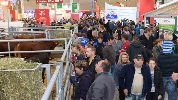 Reichlich Publikum an der Suisse Tier - die Fachmesse für Nutztierhaltung. (Bild Messe Luzern AG)