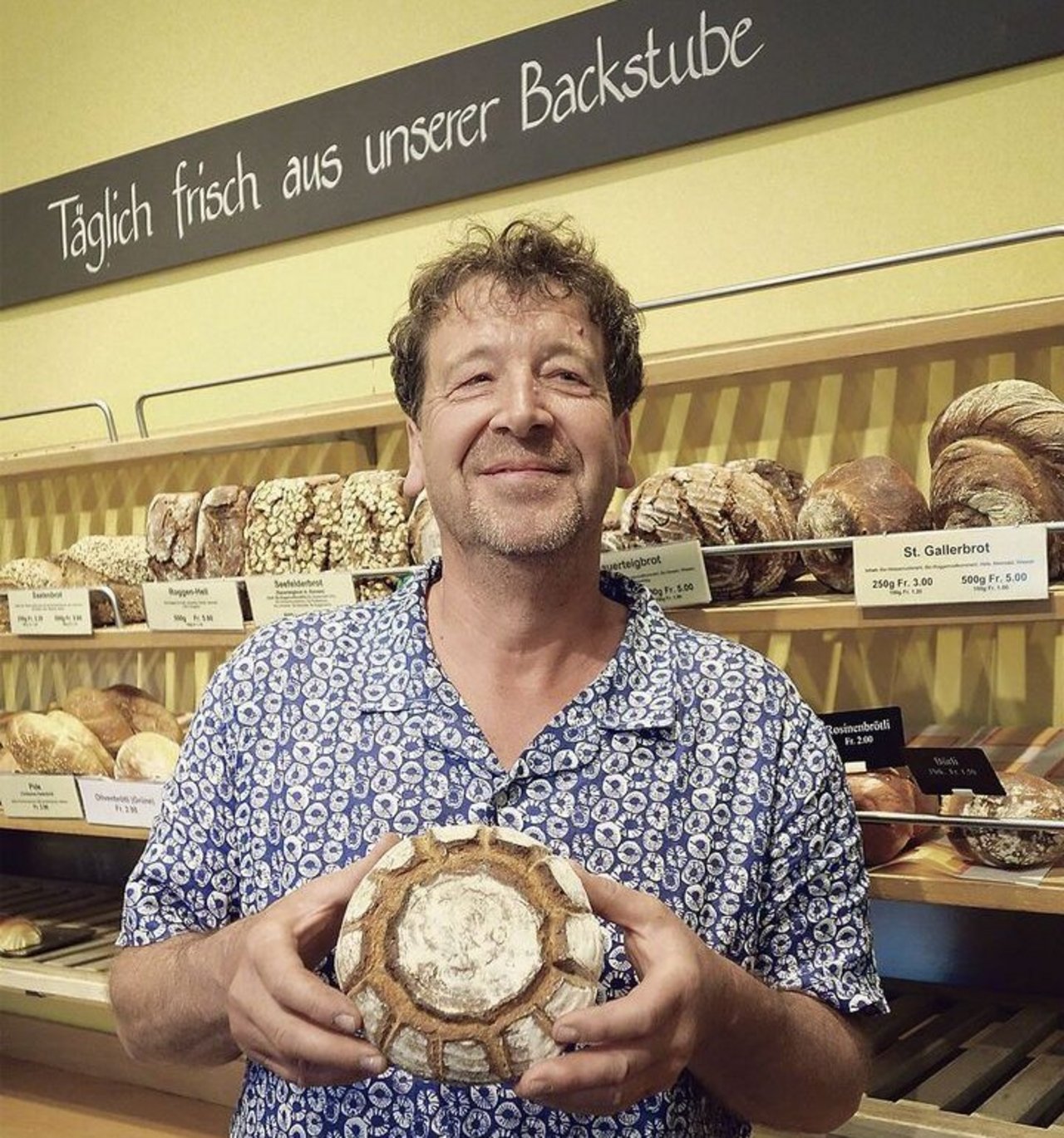 Hanspeter Landert ist stolz auf das Wyneggbrot. Durch die lange Teigführung sei es sehr aromatisch und bekömmlich. 