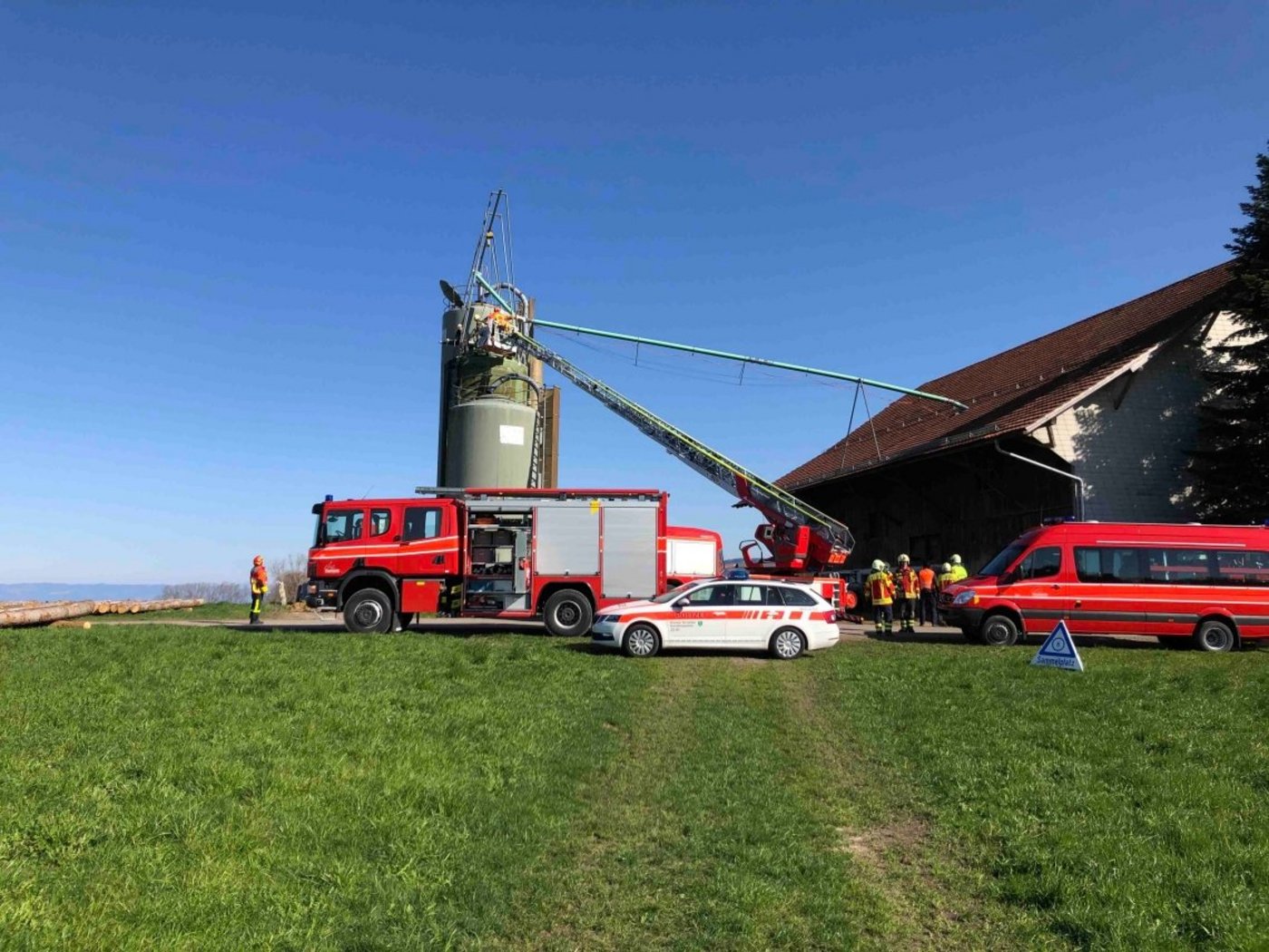 Zum Unfall kam es am vergangenen Montagnachmittag (23. März 2020). (Bild Kapo SG)