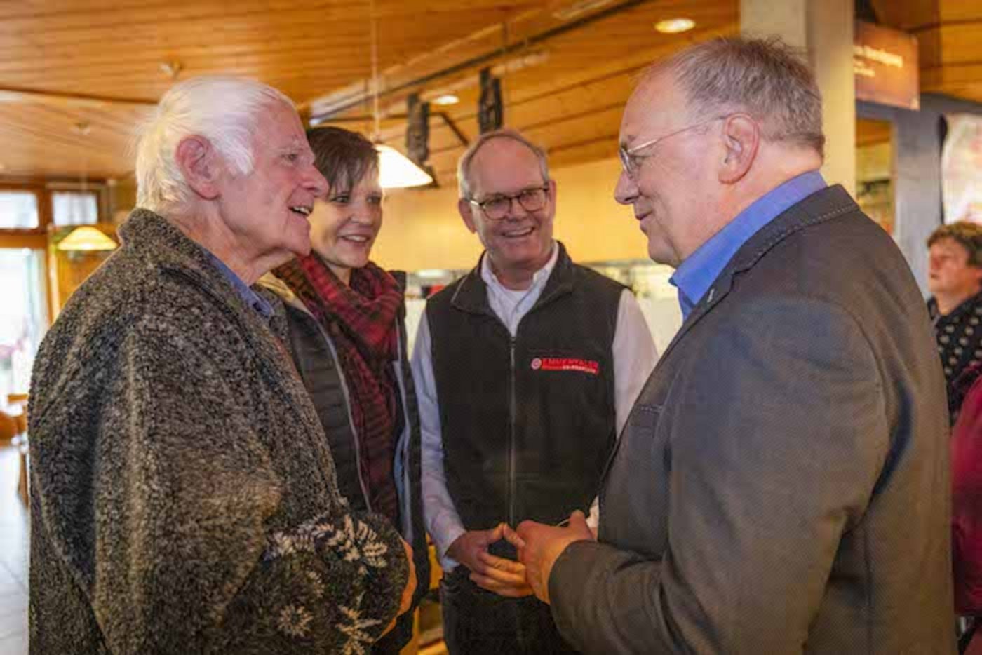 Der Agrarminister im Gespräch.