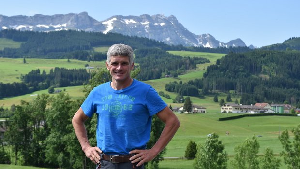 Walter Mock ist seit diesem Frühjahr Präsident des Innerrhoder Bauernverbands. Er übernahm das Zepter von Sepp Koch. (Bild Stefanie Giger)