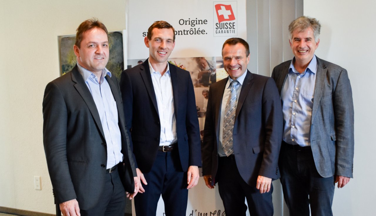 Der fast alte Vorstand (von links): Stephan Hagenbuch, Roger Gut, Urs Schneider und Kurt Nuesch. (Bild lae)