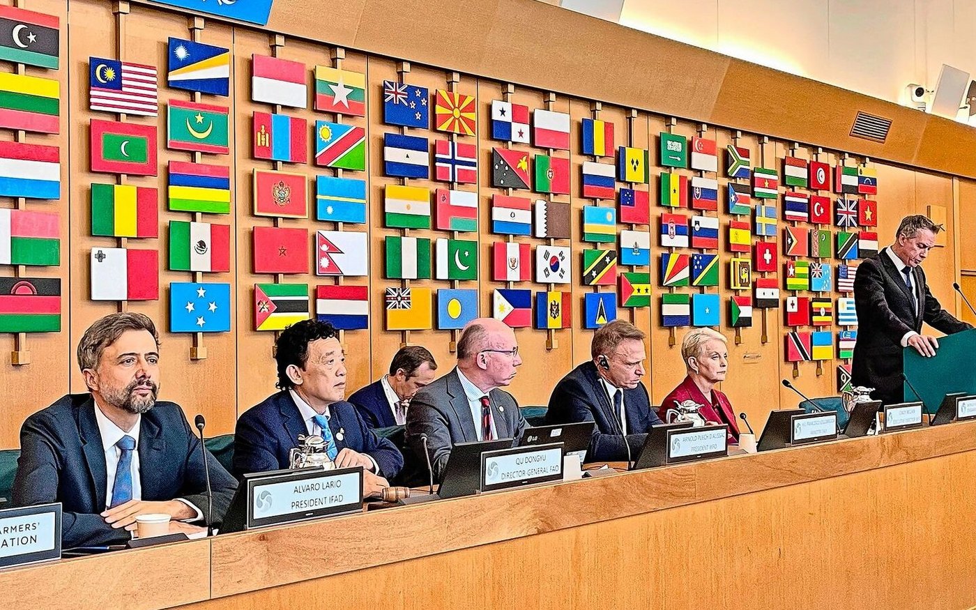 Dieser Tage tagten in Rom der IFAD-Präsident, der Direktor der Food and Agriculture Organization (FAO) sowie der Präsident der World Farmers’ Organisation (WFO) (v. l. n. r.).