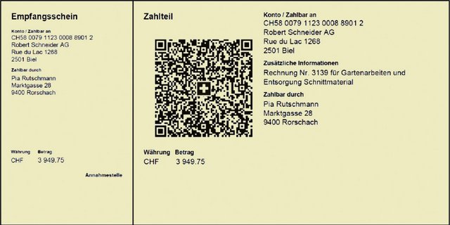 Ab 1. Juli 2020 ersetzt die neue QR-Rechnung alle heutigen Schweizer Einzahlungsscheine. Das neue Format soll das Erstellen und Bezahlen von Rechnungen erleichtern. (Bild zVg)