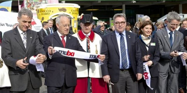 Johann Schneider-Ammann bei der Eröffnung der Muba. (Bild: zvg/muba)