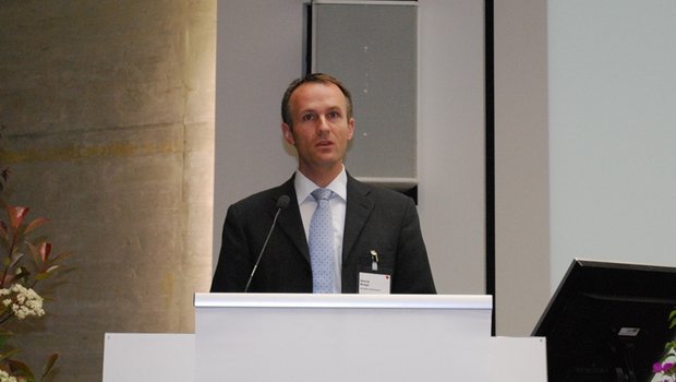 Der Direktor des Schweizer Obstverbands Georg Bregy an der Delegiertenversammlung in Martigny VS. (Bild jsc)