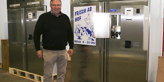 Milchautomaten-Pionier: Unternehmer Alfred Bruni. (Bilder Eveline Dudda)
