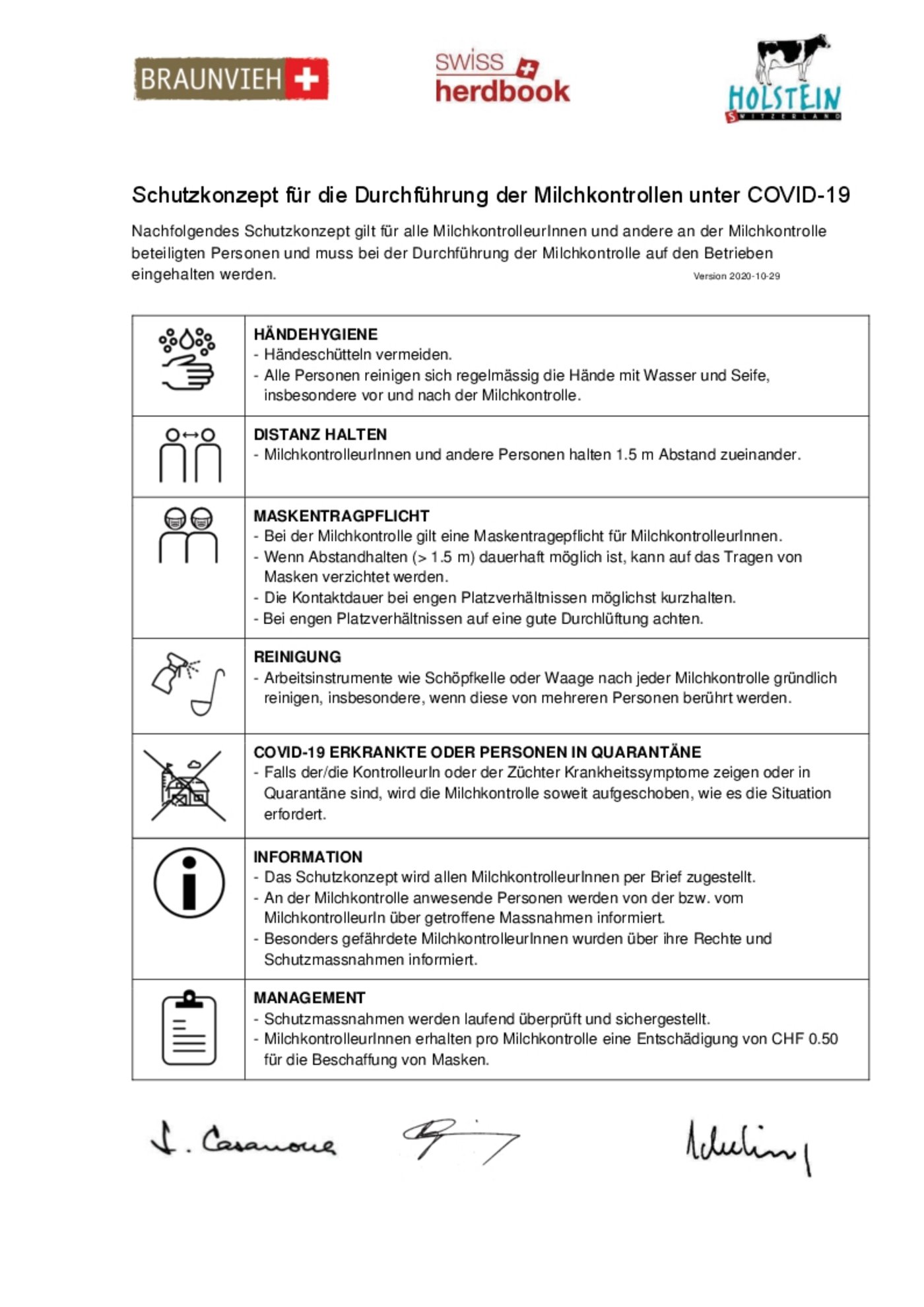 Während im Frühling die Zuchtprüfungen abgesagt wurden, ist das Milchwägen nun mit Schutzkonzept möglich. (Bild Swissherdbook)