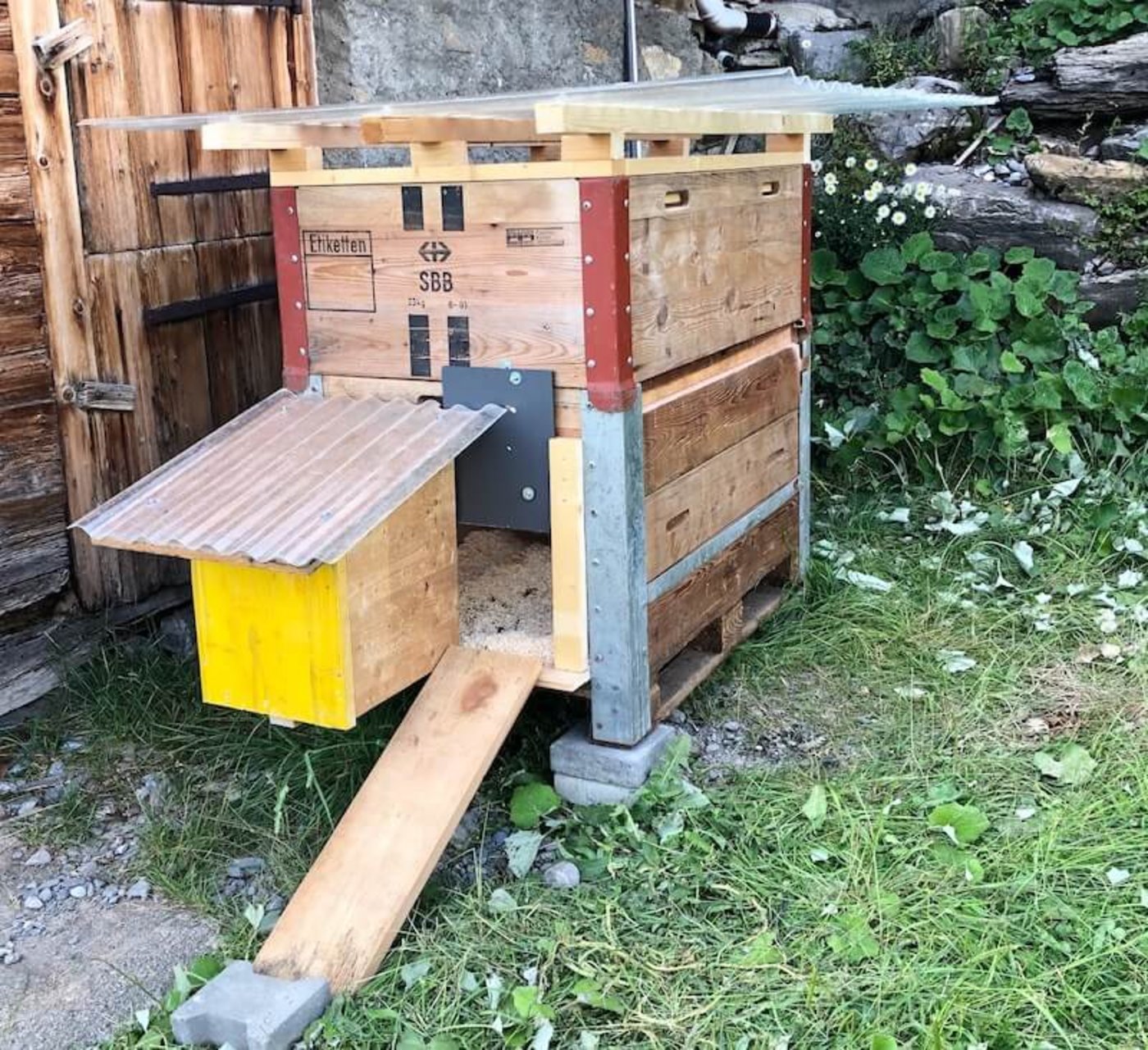 Das ist das Super-Hühner-Häuschen von Christoph Messerli. (Bild jba)