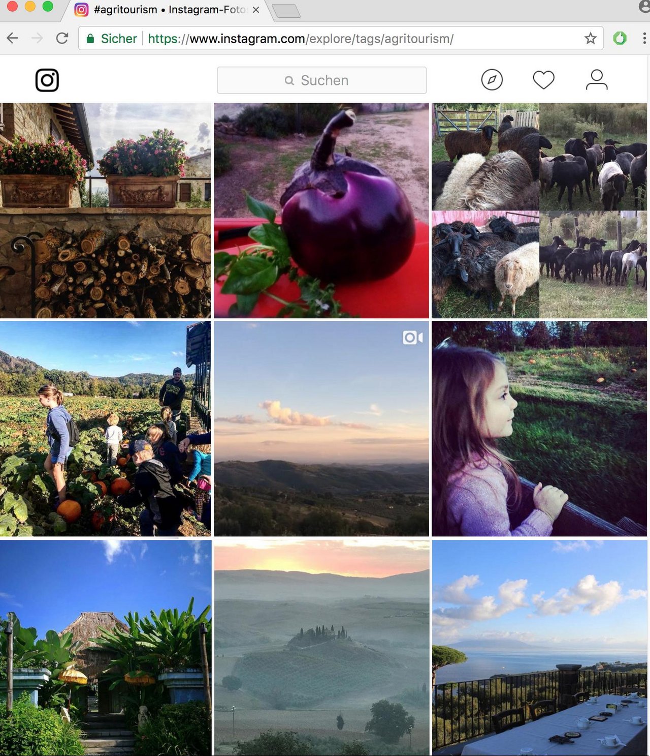 Agrotourismus-Bilder auf Instagram: Die Internetgemeinde liebt das Landleben. (Screenshot Instagram)