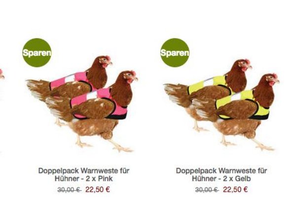Video: Warnwesten für Hühner 
