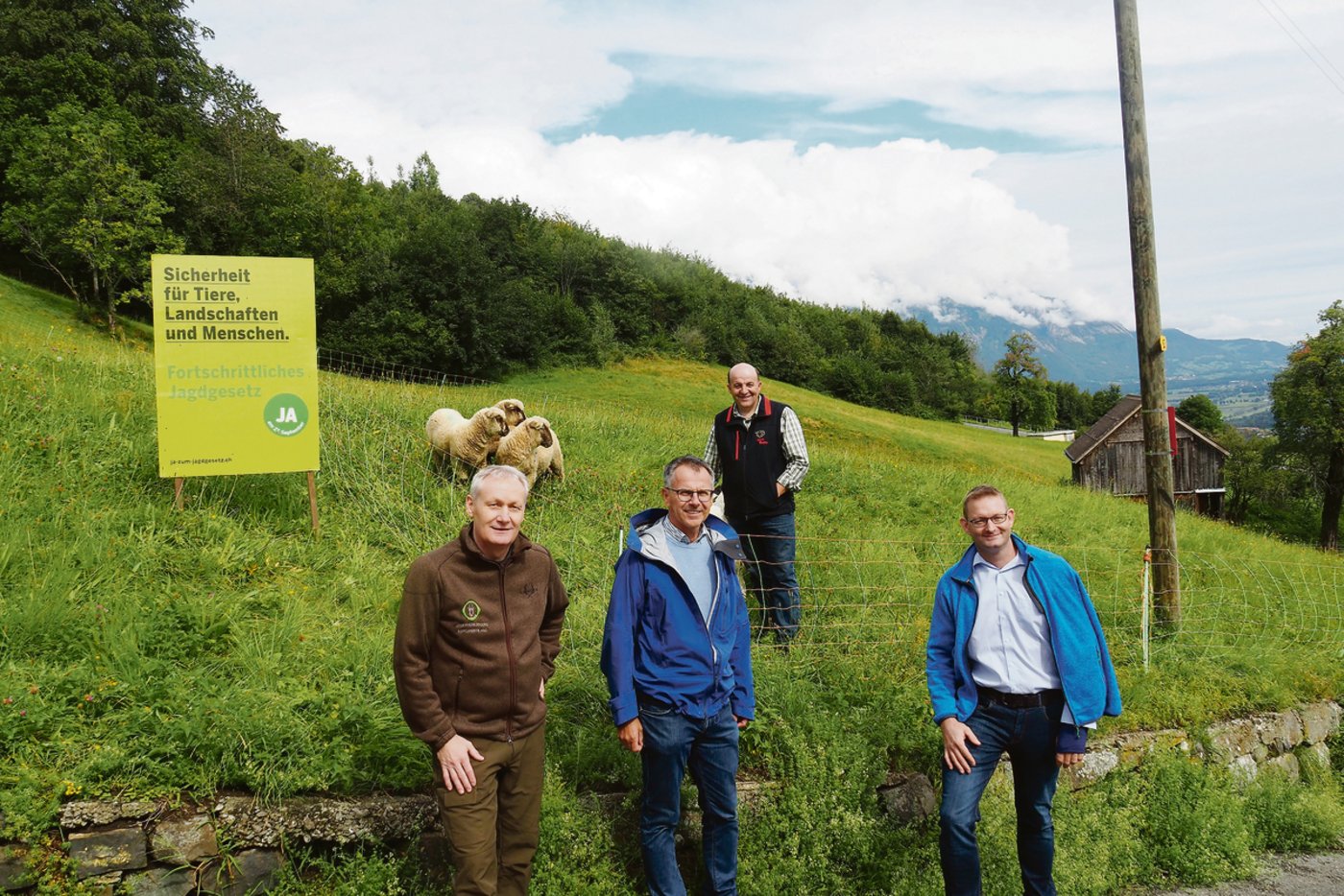 Die Referenten auf dem Buchserberg (v. l. n. r.): Jules Mullis, Markus Hobi, Martin Keller und Peter Nüesch.