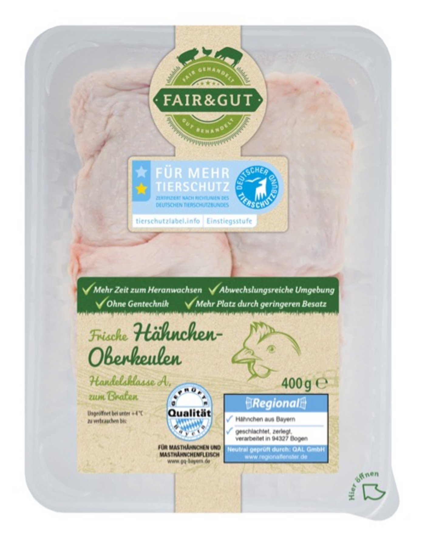 Unter dem neuen Markennamen "Fair & gut" werden als erstes sechs Geflügelfleischprodukte verkauft. (Bild Aldi)