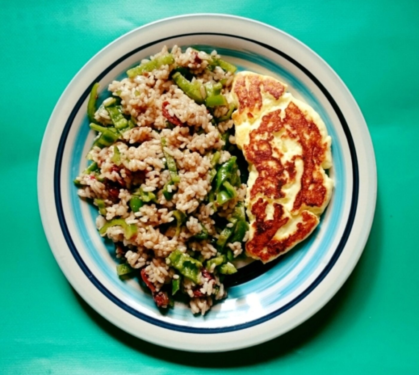 Ein Menü mit eigenem Halloumi. 