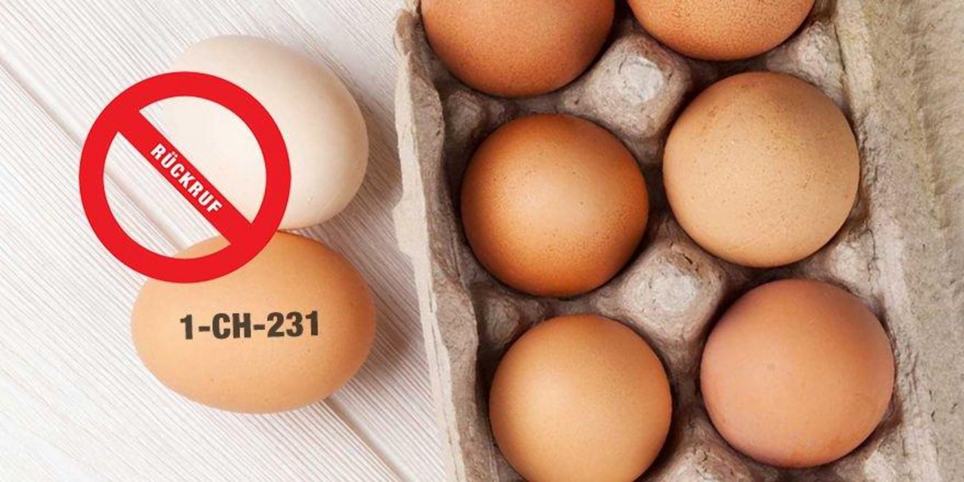 Migros ruft Eier mit dem aufgedruckten Code 1-CH-231 wegen Salmonellenverdacht zurück. (Bild Migros)