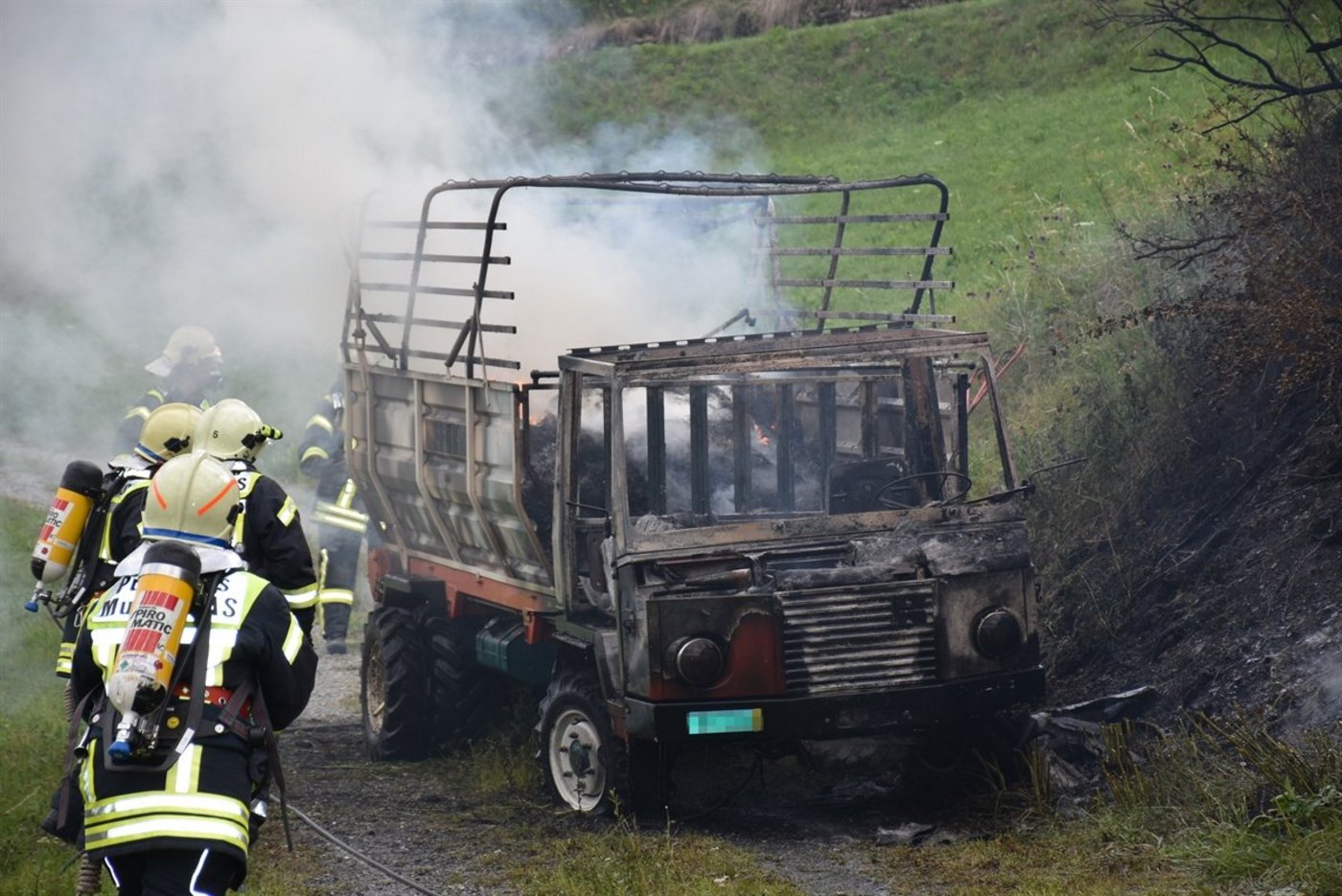 Durch den Brand entstand ein Sachschaden von zirka 30'000 Franken. (Bild Kapo GR)
