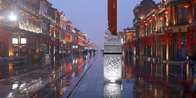 Eine Strasse in Peking. (Symbolbild Pixabay)