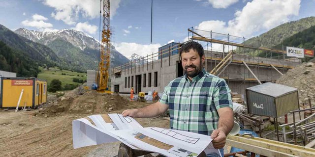 Der Neubau der Käserei in Müstair hat bereits begonnen. (BIld Coop)