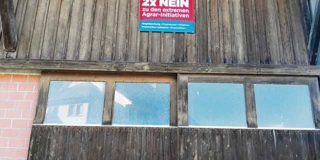 Klarer Stellungsbezug: Die Fahne des SBV.(Bild pd)