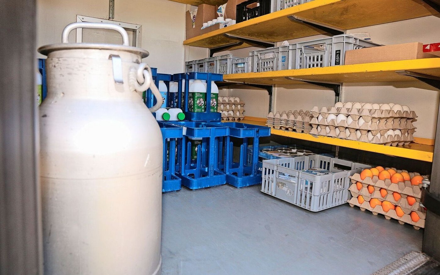 Verschiedenste Milchprodukte und Eier finden sich im Sortiment von Kari Schelbert.