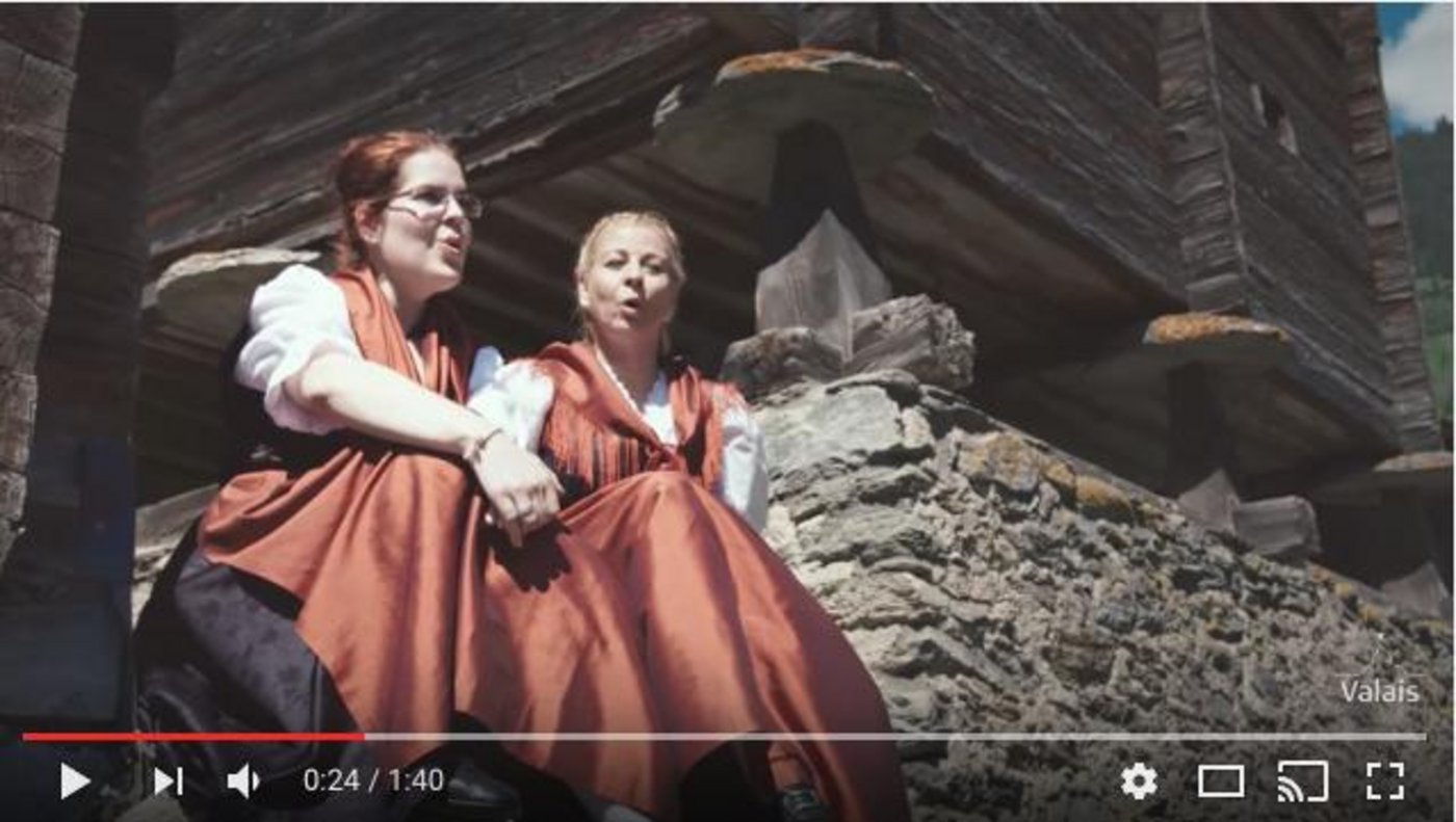 Walliser Jodler interpretieren «Ma Chérie» neu. (Screenshot Youtube)