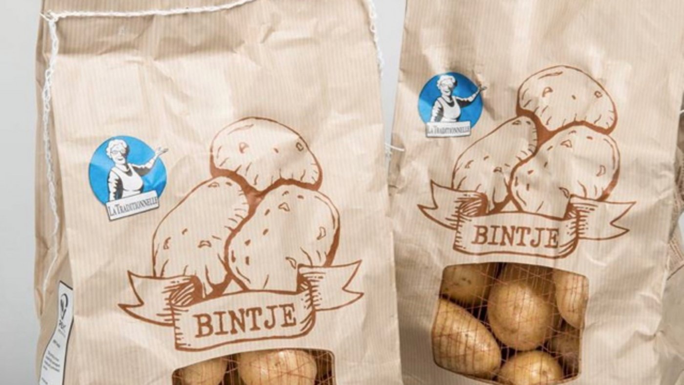 Retro-Chic: Ein Grosi ziert die Bintje-Packung. (Bild Fenaco)