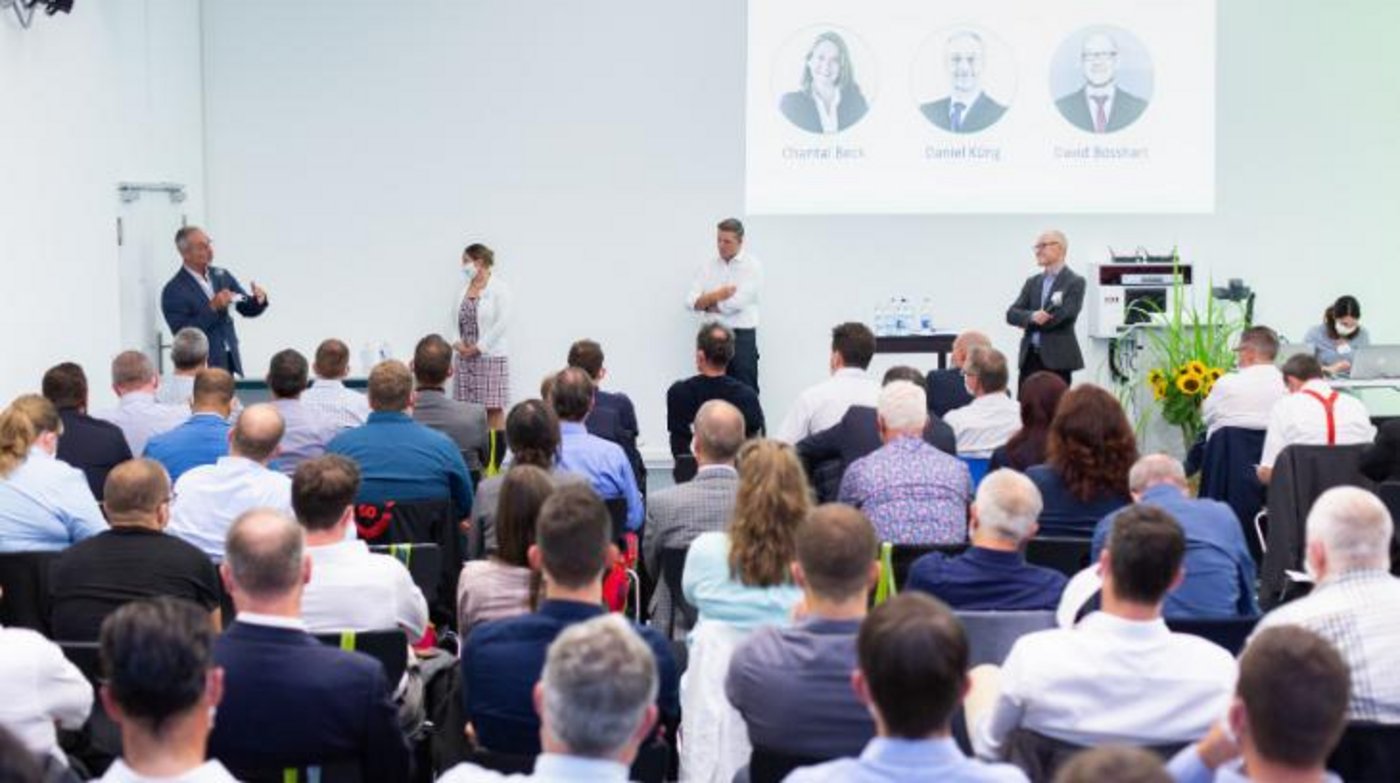 Bereits 2020 prägte Corona mit Abstandsregeln und Masken das Swiss Agro Forum. (Bild Swiss Agro Forum)