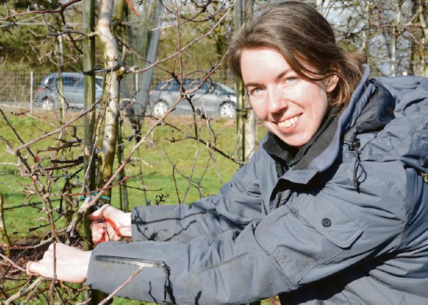 Ronja Ottink war in den Niederlanden als Gemüsegärtnerin tätig, bis sie ihre Leidenschaft für den Obstbau entdeckte. Für die Lehre zur Obstbaufachfrau ist sie in die Schweiz gezogen. (Bild Marianne Stamm)