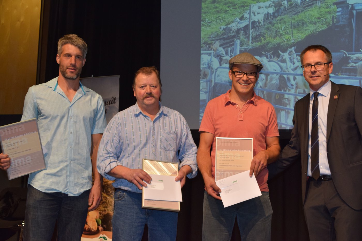 Die Preisträger der Kategorie Schaf-/Ziegenkäse.