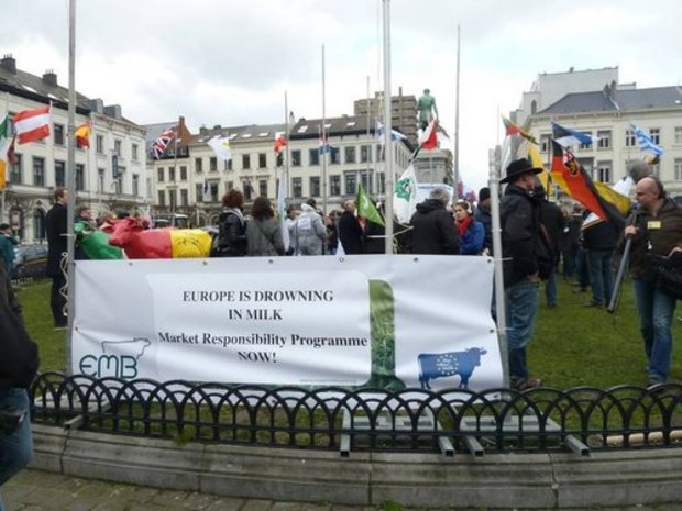 Bei den kürzlichen Protesten in Brüssel war auch BIG-M anwesend. (Bild EMB)