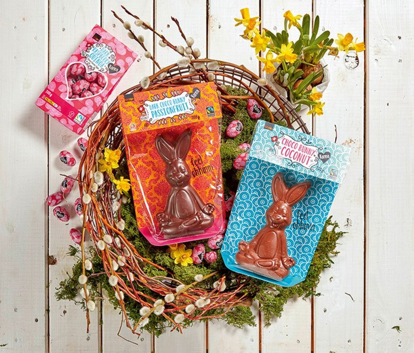 Die Hasen sind innerlich und äusserlich anders: vegan und in Yoga-Pose. (Bild zVg)