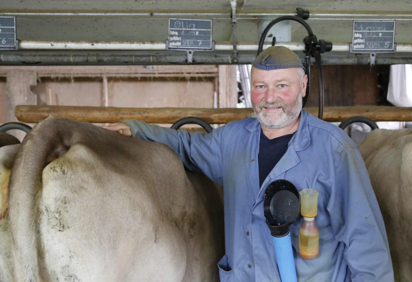 Christian Kohler erhielt Anfang 1990er Jahre noch rund einen Franken für ein Kilo Milch, heute ist es noch die Hälfte. (Bilder lid)
