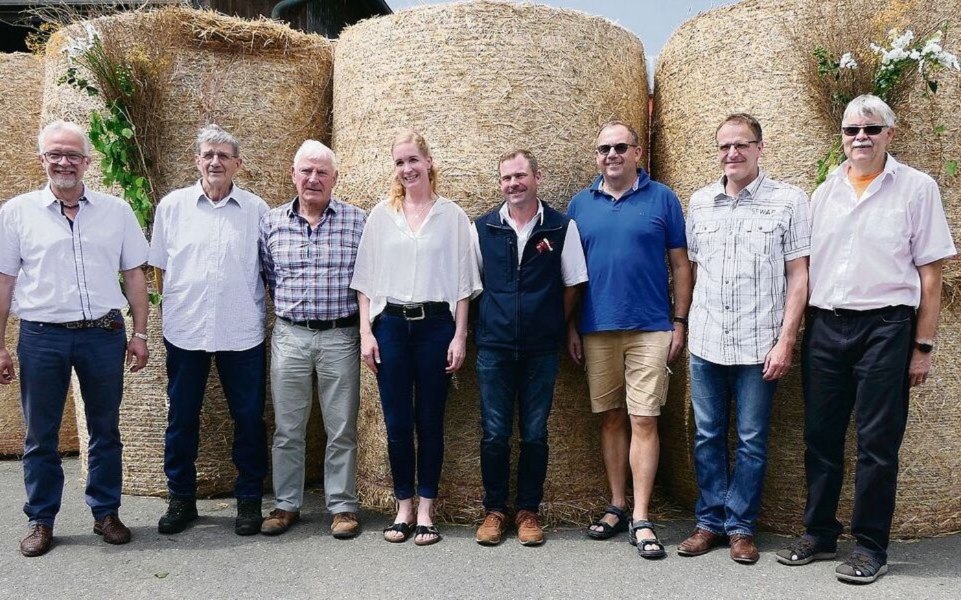 Stelldichein von Ehemaligen und der aktuellen Verbandsspitze am Jubiläumsanlass auf dem Holderhof.