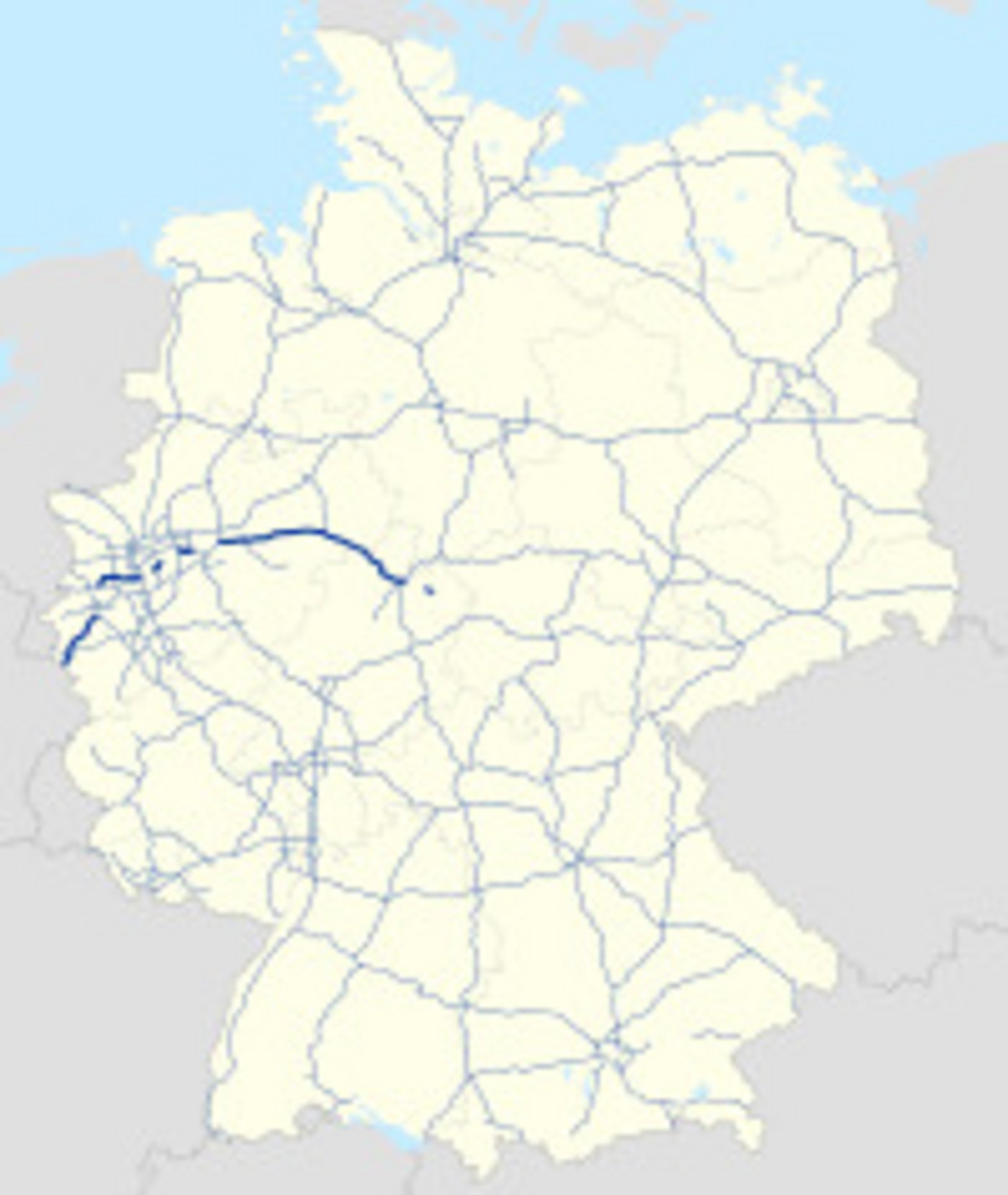 Der Verlauf der A44. (Bild Wikimedia)
