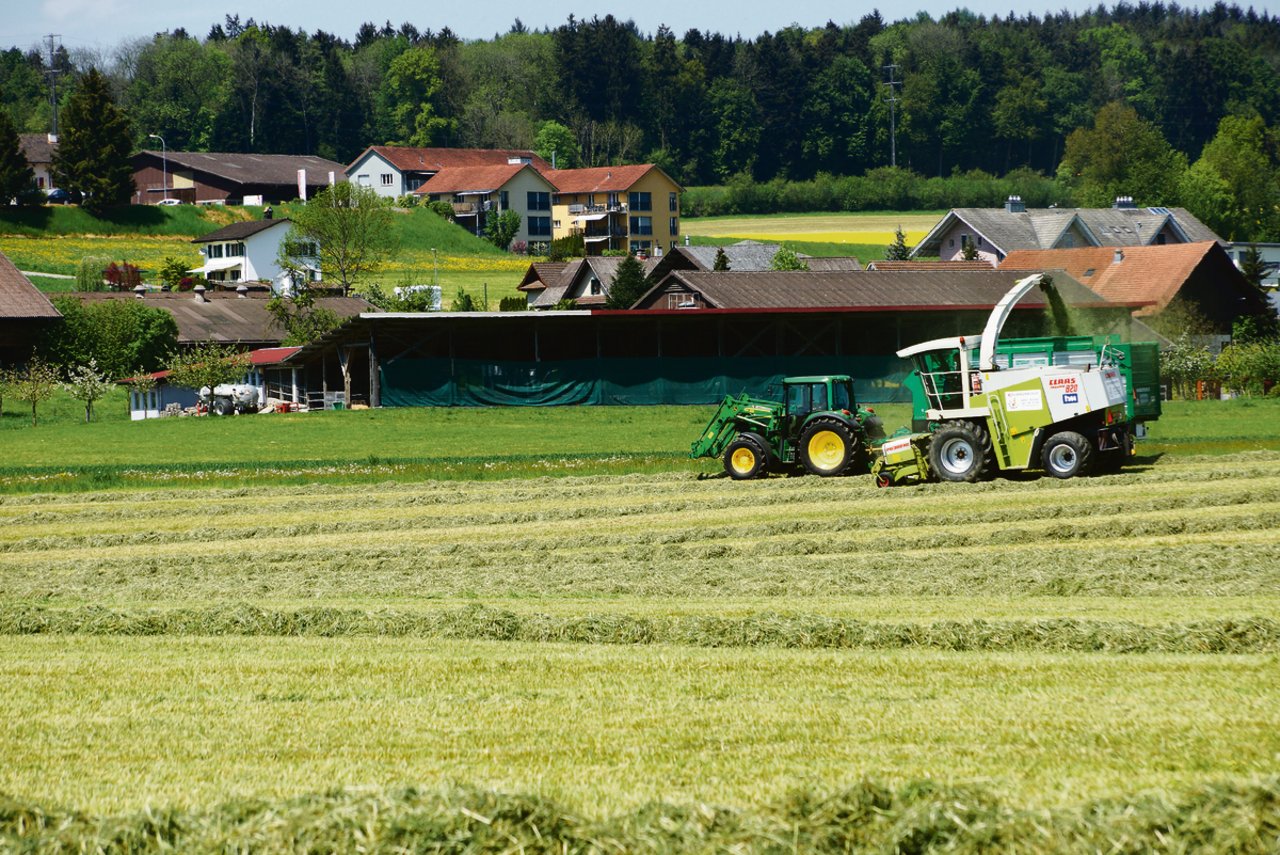 Die Schweiz ist dicht besiedelt. Arbeiten Landwirte an Sonn- und Feiertagen, bleibt dies nicht verborgen.(Symbolbild Ruth Aerni)