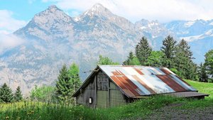 Schopf mit Aussicht: Im Gebirge sind der Produktivitätssteigerung enge Grenzen gesetzt.
