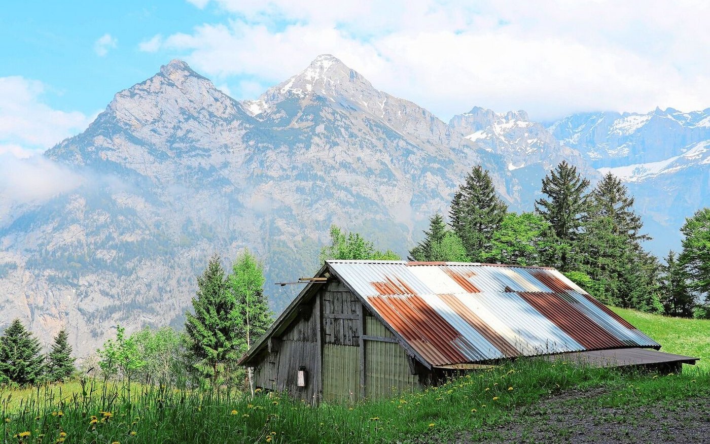 Schopf mit Aussicht: Im Gebirge sind der Produktivitätssteigerung enge Grenzen gesetzt.