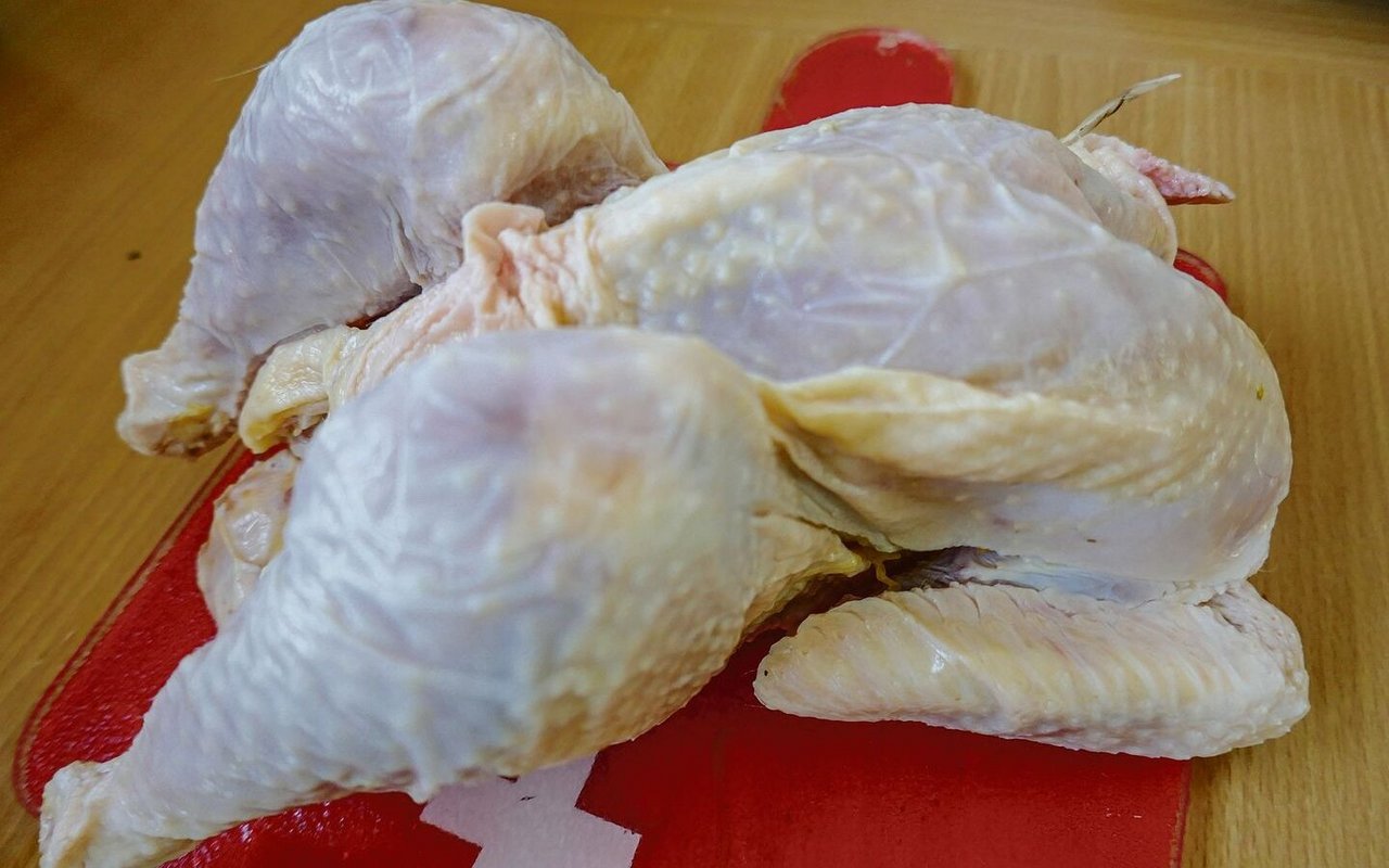 Das Brustbein der Suppenhühner steht markant hervor. Der ausgeprägte Muskelansatz für die beliebten Pouletbrüstchen fehlt bei der Legehenne.