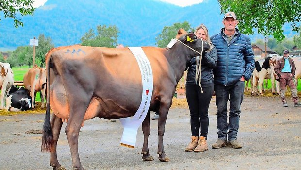 Jane von Jasmin und Jane von Jasmin und Christof Küchler, Kägiswil, war die schönste Jersey-Kuh in Giswil.
