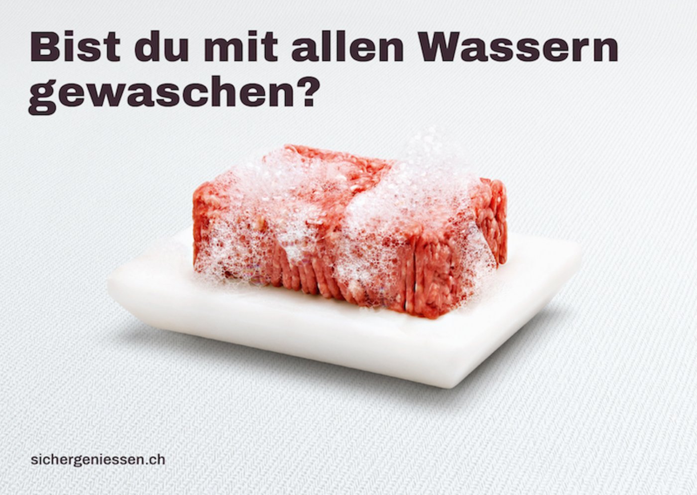 Mit einfachen Massnahmen wie beispielsweise «richtig wachen», lässt sich das Übertragen von Keimen vermeiden. (Bild BLV)