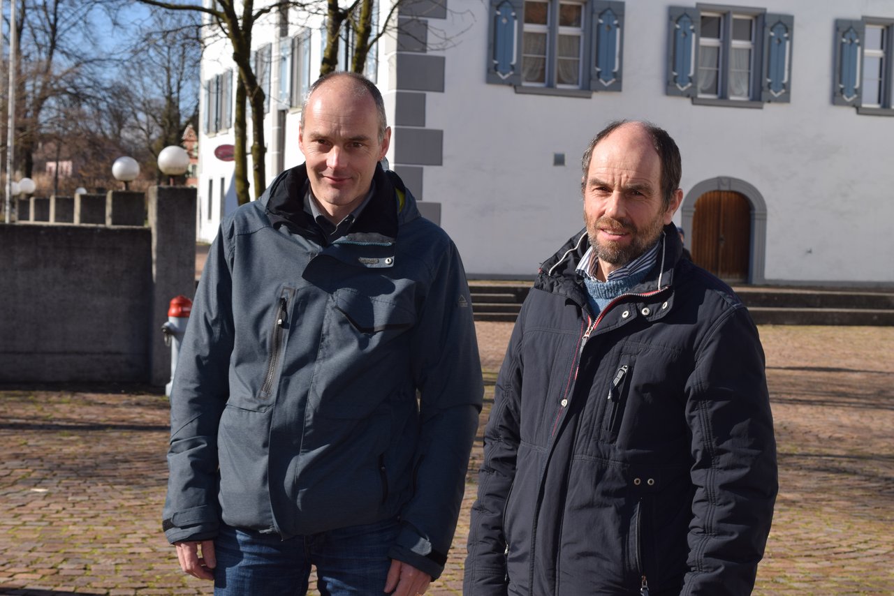 Peter Schweizer (links) übernimmt von Herbert Schär das Amt des Thurgauer Co-Präsidenten. (Bilder sgi)