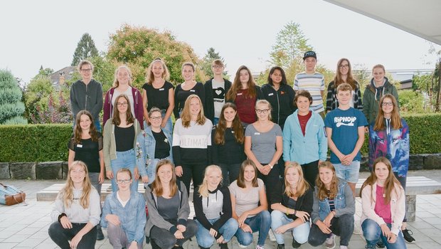 Die neue Klasse 2019/2020 an ihrem Schultag im BBZN in Sursee. (Bild Franziska Jurt)